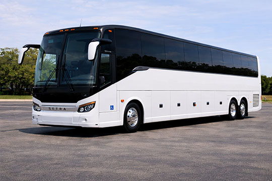 56-passenger charter bus available for charter in San Pedro, CA