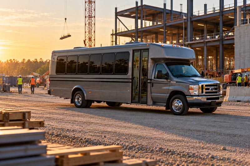 Construction Site Shuttle Bus Rentals in San Pedro, CA